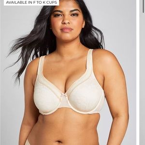 Lane Bryant Unlined Full Coverage Bra with Lace size 34DD. Like new.